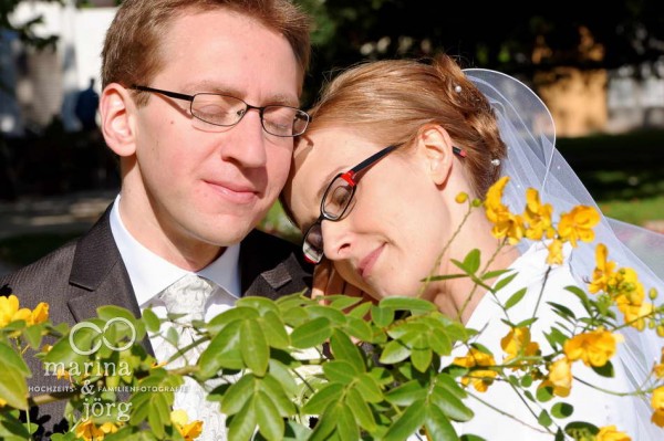 Hochzeitsfotos in Erlangen: Paarfoto im Schlossgarten